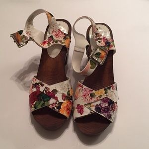 Fergie Sandals with Woodlike Heels